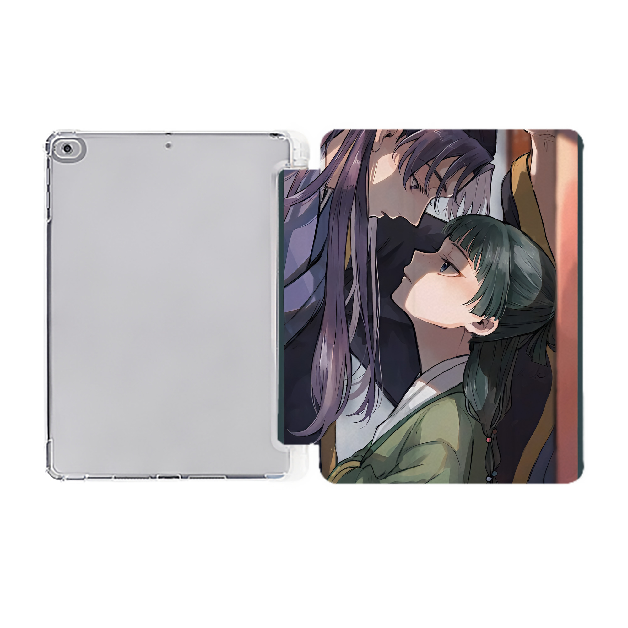 （画像用） 薬屋のひとりごと The Apothecary Diaries IPad ケース ペン収納付き 三つ折りスタンド PUレザー×シリコン 対応機種9.5/10.5/10.9インチ